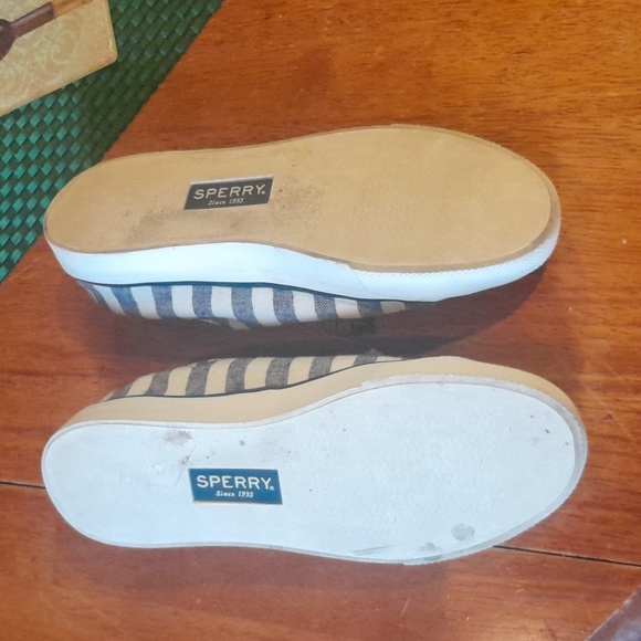 Size 7 blue and cream Sperry  sneakers - Picture 5 of 5